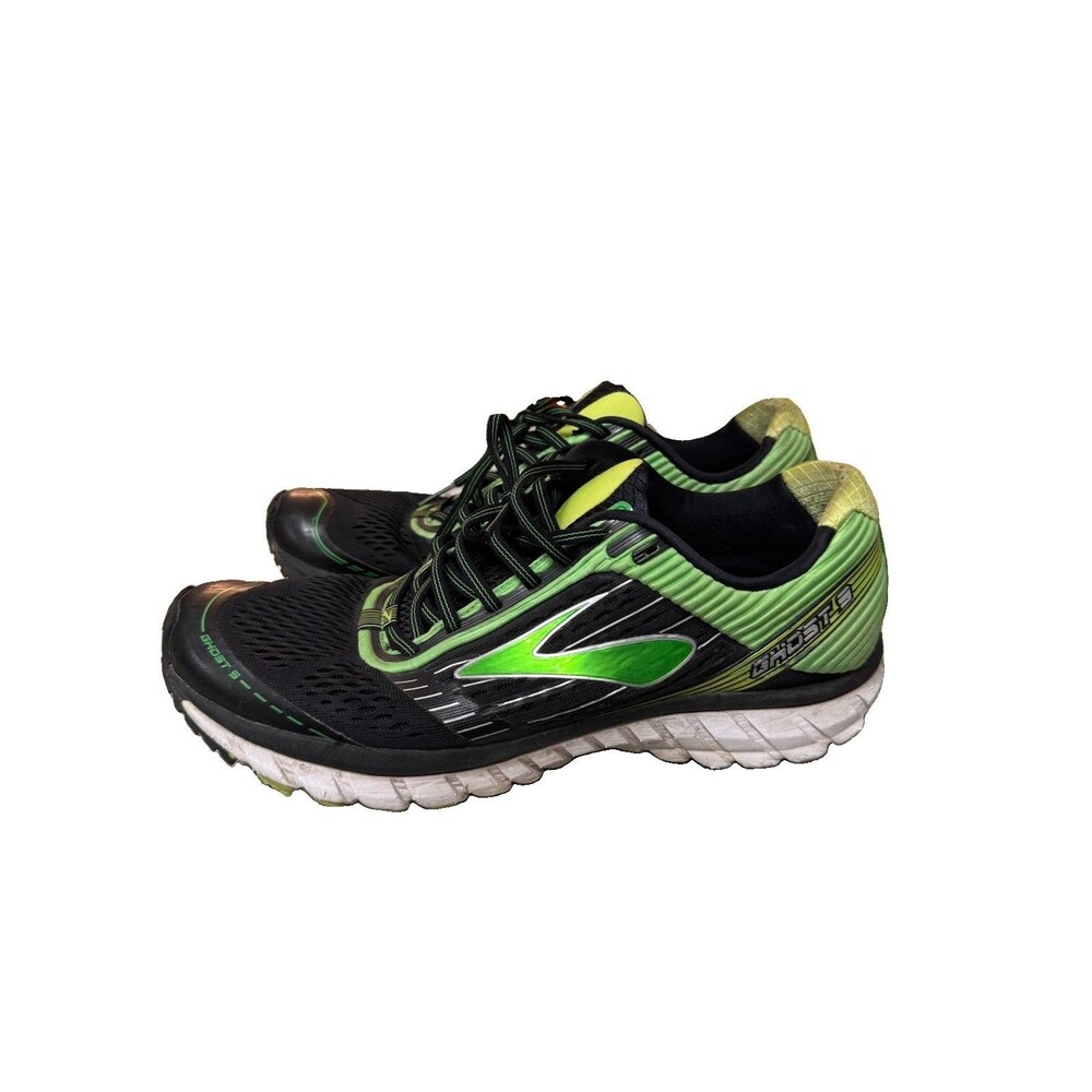 Brooks 1102331 D071 Black/Green Ghost 9 Running Shoes Men's US Size 11.